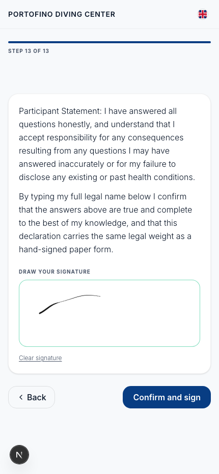 Modulo medico — firma digitale